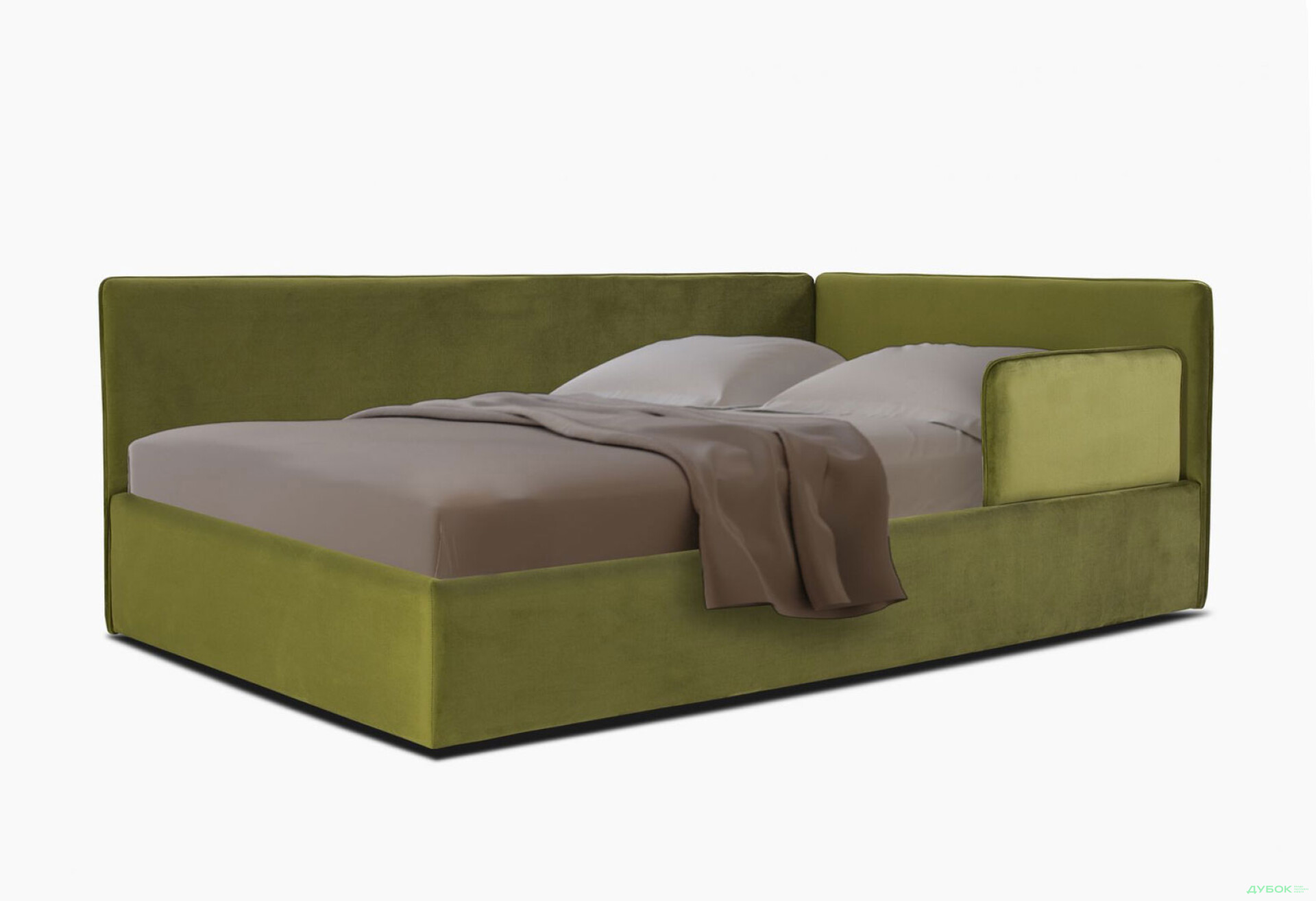 Фото 1 - Ліжко Eurosof Лілу 90х200 см з нішею та металопідйомником + бортик