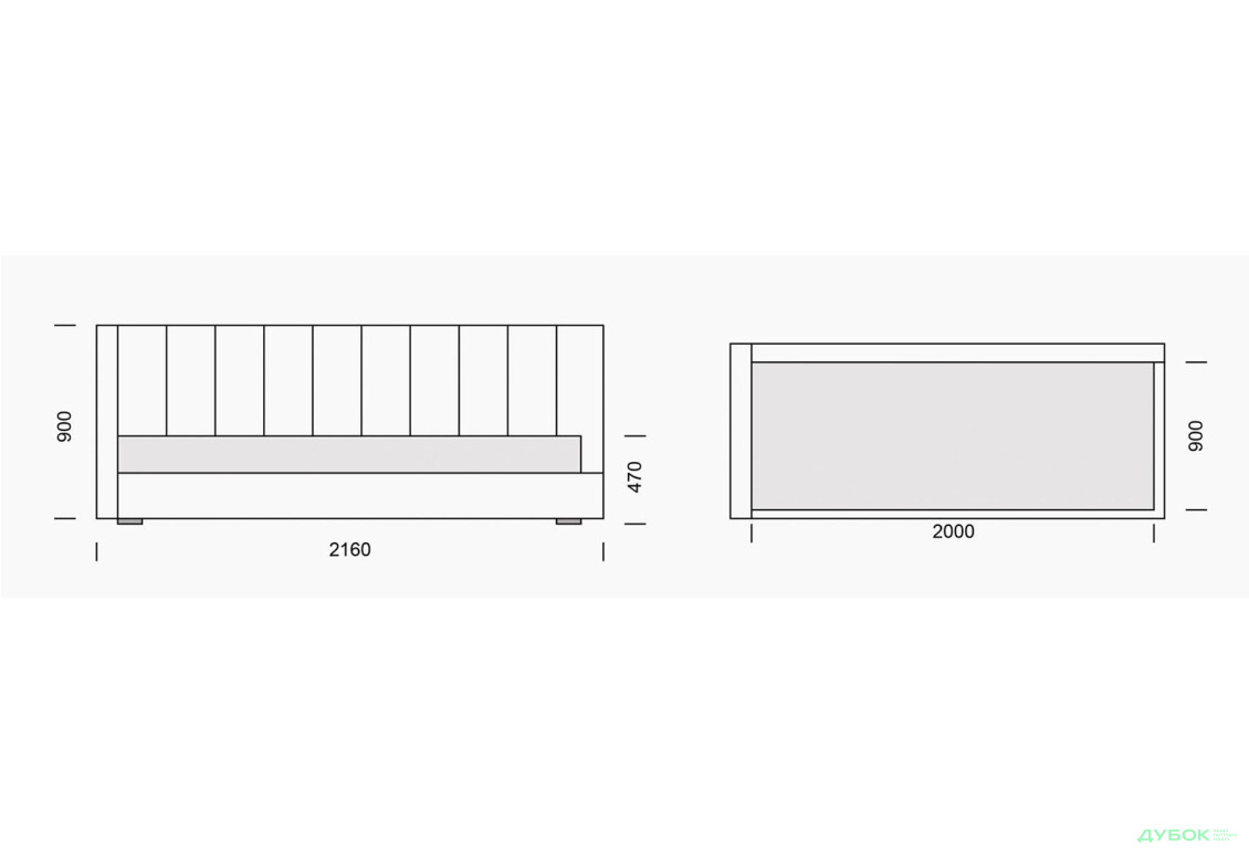 Зображення 9 - Ліжко Eurosof Лілу 90х200 см з нішею та металопідйомником + бортик