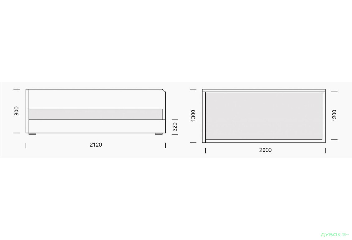 Image 10 - Ліжко Eurosof Лілу 120х200 см з нішею та металопідйомником + матрац ППУ