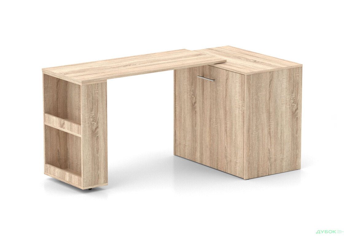 Зображення 3 - Ліжко-трансформер Knap Knap Sirim / Сірім-C1 (4 в 1) 80х200 см зі столом та полицями, дуб сонома