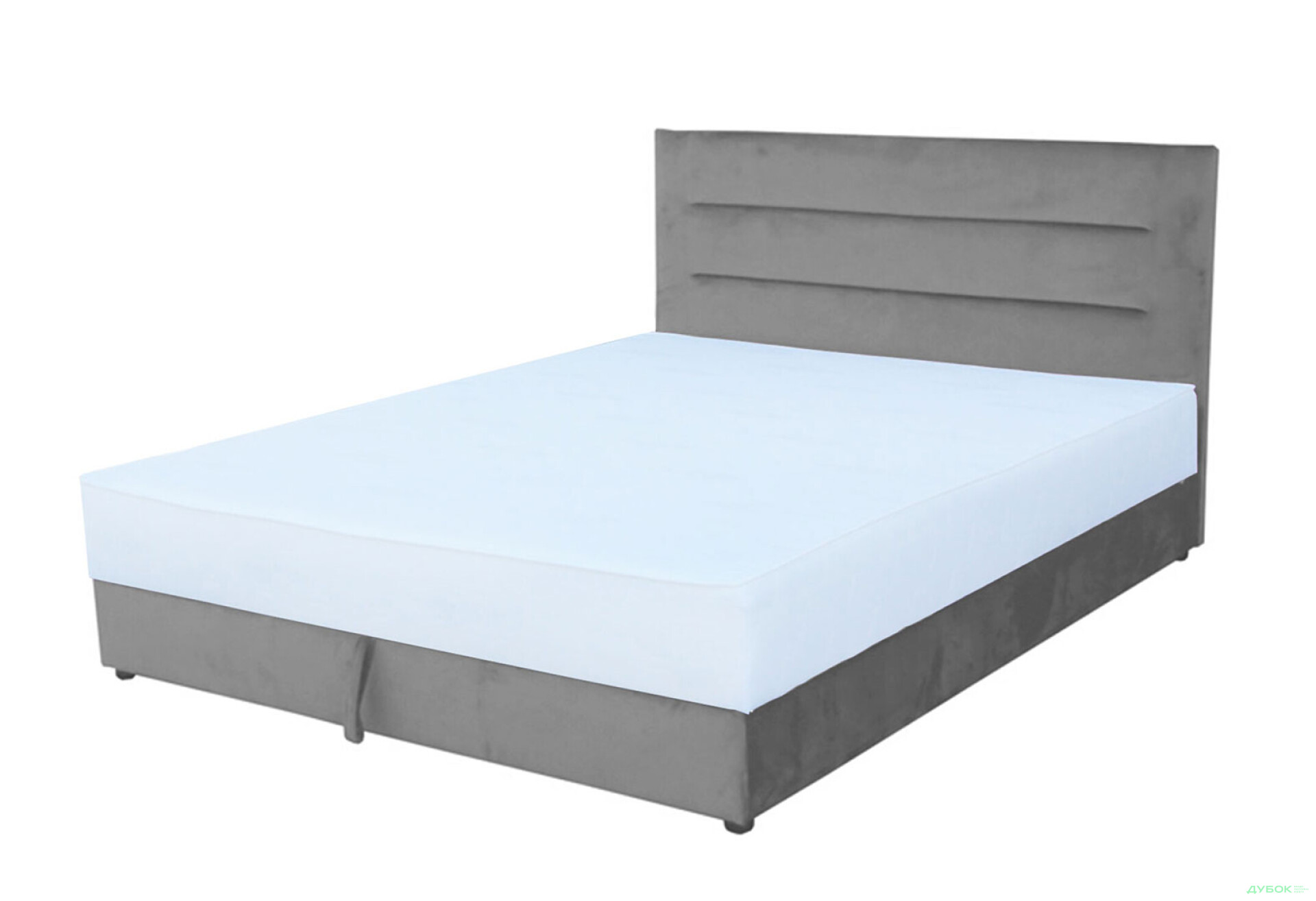 Фото 3 - Ліжко-подіум Vika Горизонт 140х200 см підйомне, матрац жакард, незалежний блок, сірий