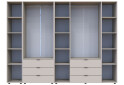 Зображення 6 - Шафа Doros Гелар ДСП 2- та 4-дверна з шухлядами та етажеркою 271 см Кашемір