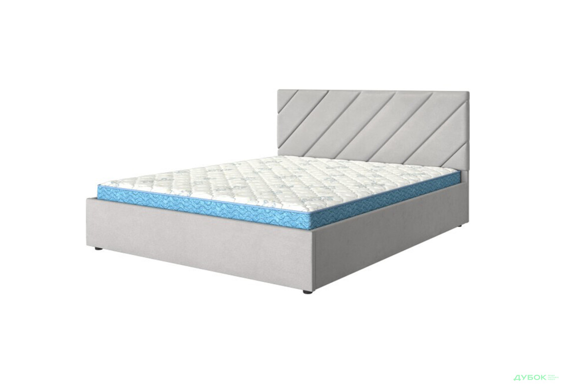Ліжко-подіум Matroluxe Наомі / Naomi 160x200 см сіре + матрац Азалія