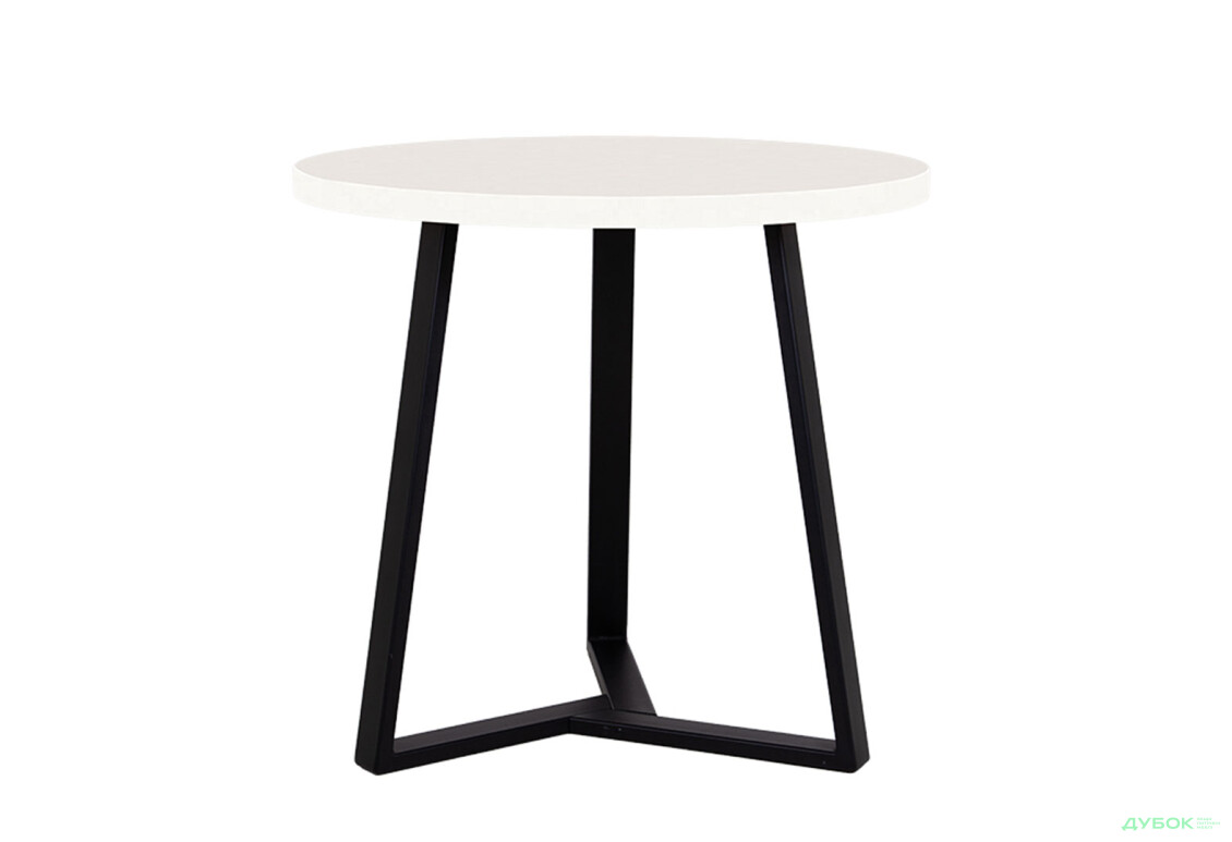 Стол обеденный Новый Стиль Calipso black (36) D800 80x80 см, белый