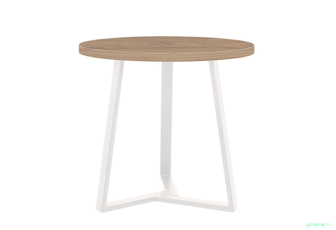 Стол обеденный Новый Стиль Calipso white (36) D800 80x80 см, вяз благородный