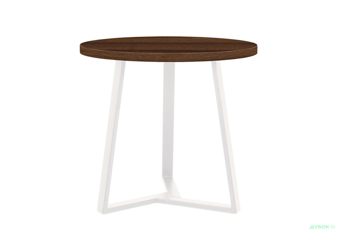 Стол обеденный Новый Стиль Calipso white (36) D800 80x80 см, орех тиеполо