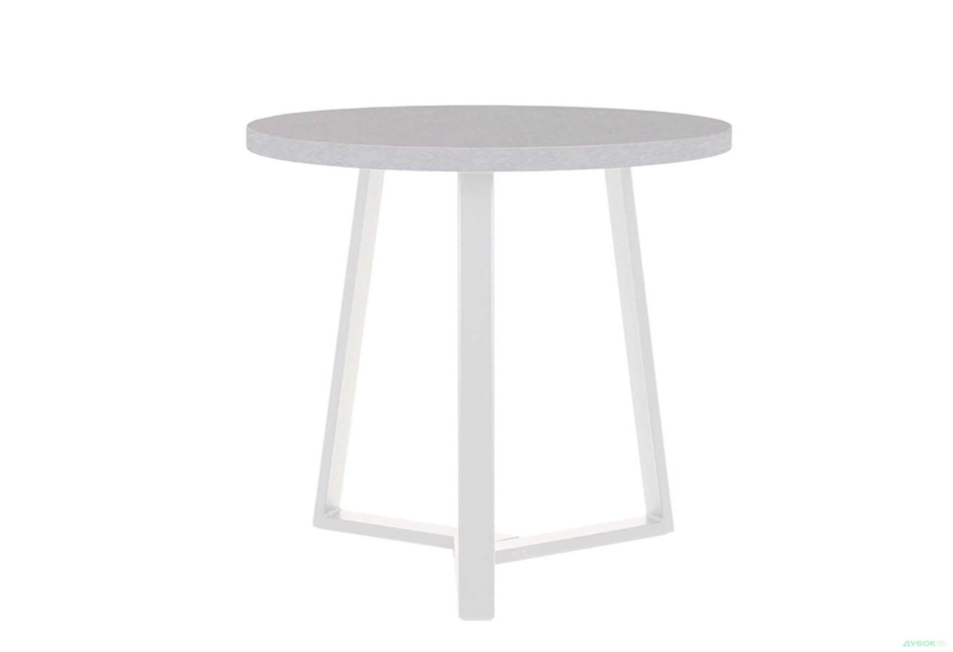 Фото 2 - Стіл обідній Новий Стиль Calipso white (36) D800 80x80 см, сірий