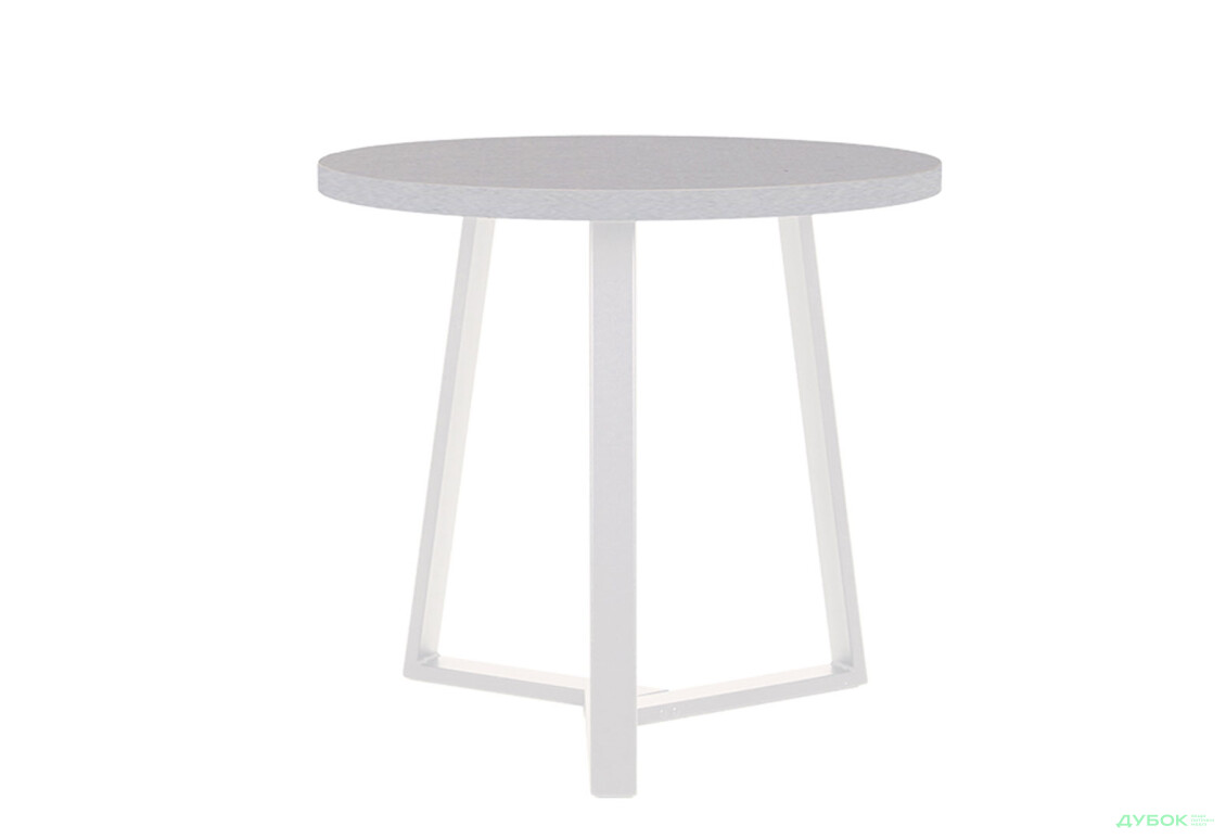 Фото 2 - Стіл обідній Новий Стиль Calipso white (36) D800 80x80 см, сірий