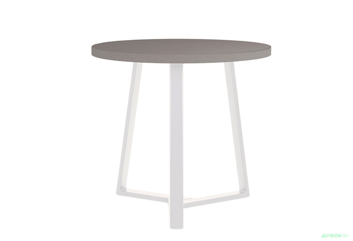 Фото 2 - Стол обеденный Новый Стиль Calipso white (36) D800 80x80 см, серый шифер