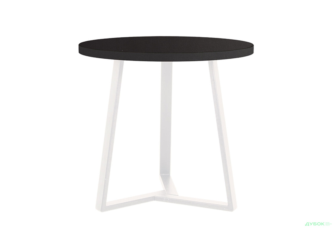 Стол обеденный Новый Стиль Calipso white (36) D800 80x80 см, черный