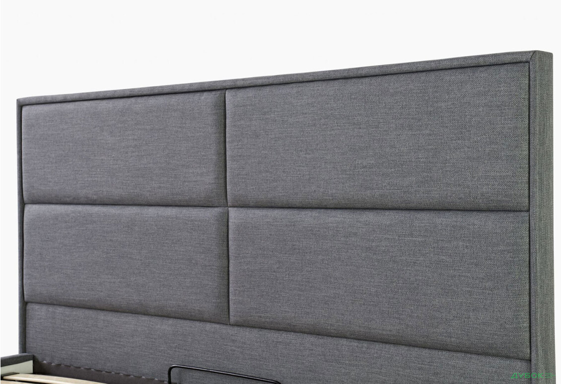 Зображення 5 - Ліжко Eurosof Клео 160х200 см з нішею та металопідйомником, темно-сірий