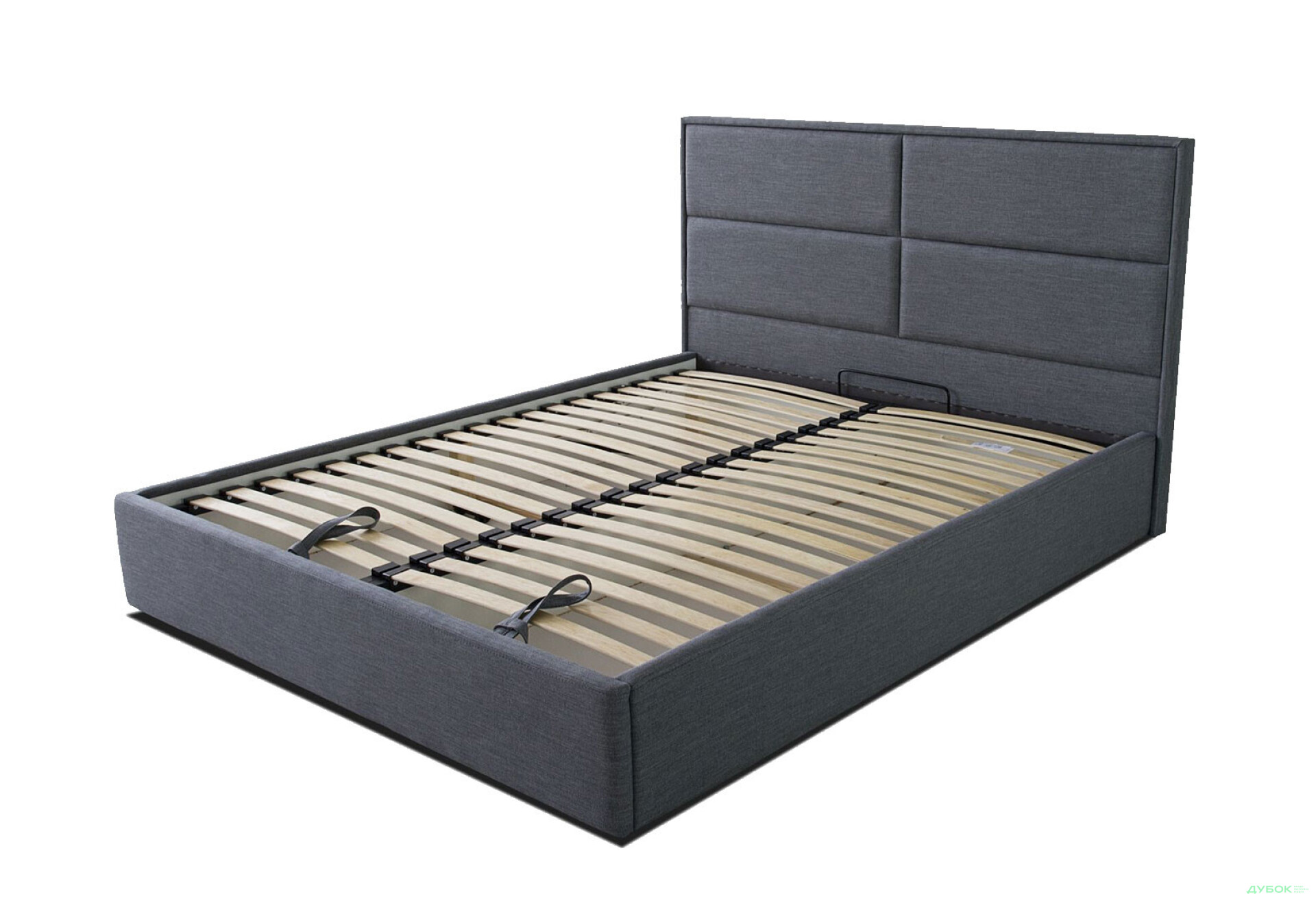 Зображення 3 - Ліжко Eurosof Клео 160х200 см з нішею та металопідйомником, темно-сірий