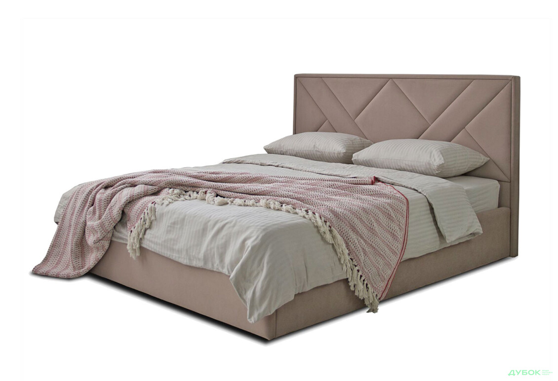 Ліжко Eurosof Олівія 160х200 см з нішею та металопідйомником, бежевий