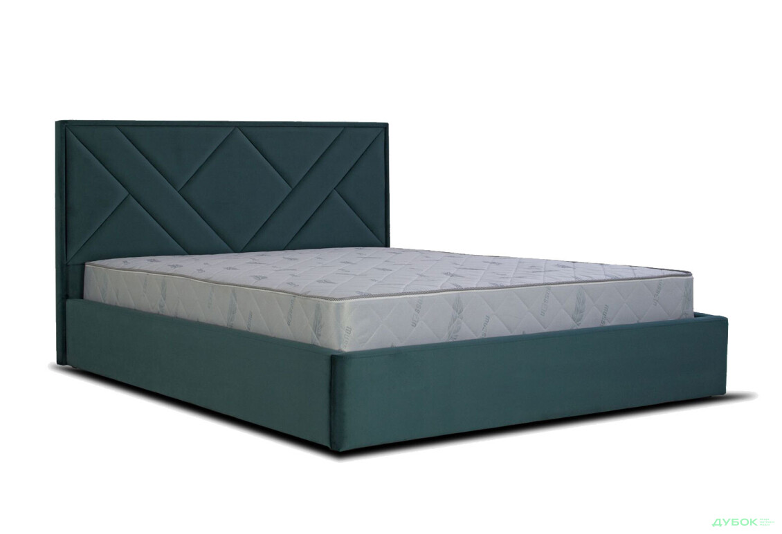 Зображення 2 - Ліжко Eurosof Олівія 160х200 см з нішею та металопідйомником, смарагдовий