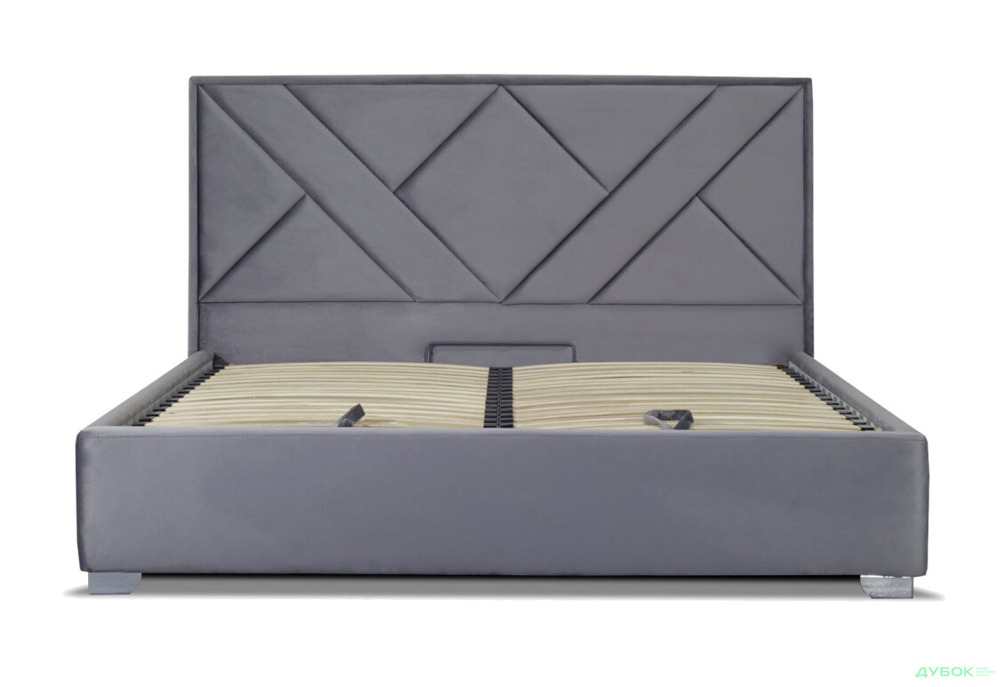 Зображення 2 - Ліжко Eurosof Олівія 160х200 см з нішею та металопідйомником, сірий