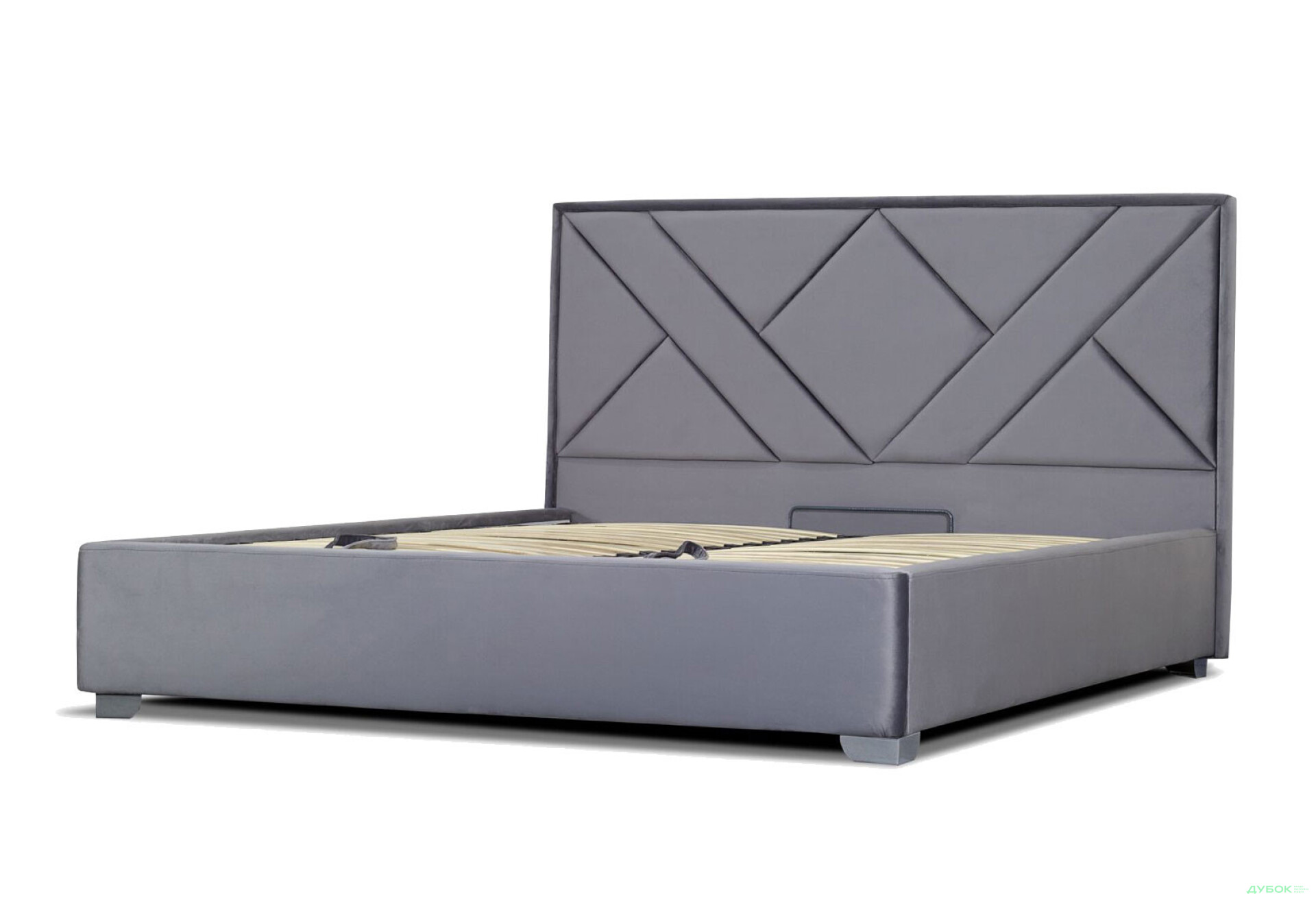 Зображення 1 - Ліжко Eurosof Олівія 160х200 см з нішею та металопідйомником, сірий