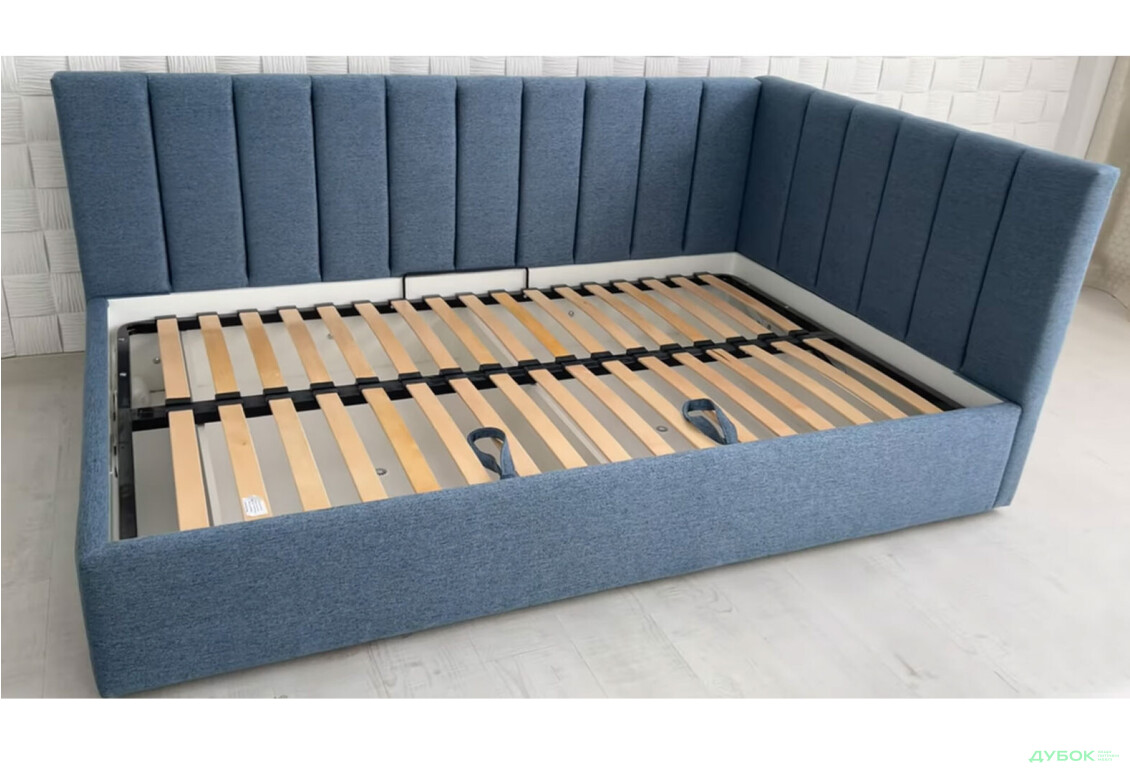 Зображення 3 - Ліжко Eurosof Софі 90х200 см з нішею та металопідйомником, синій
