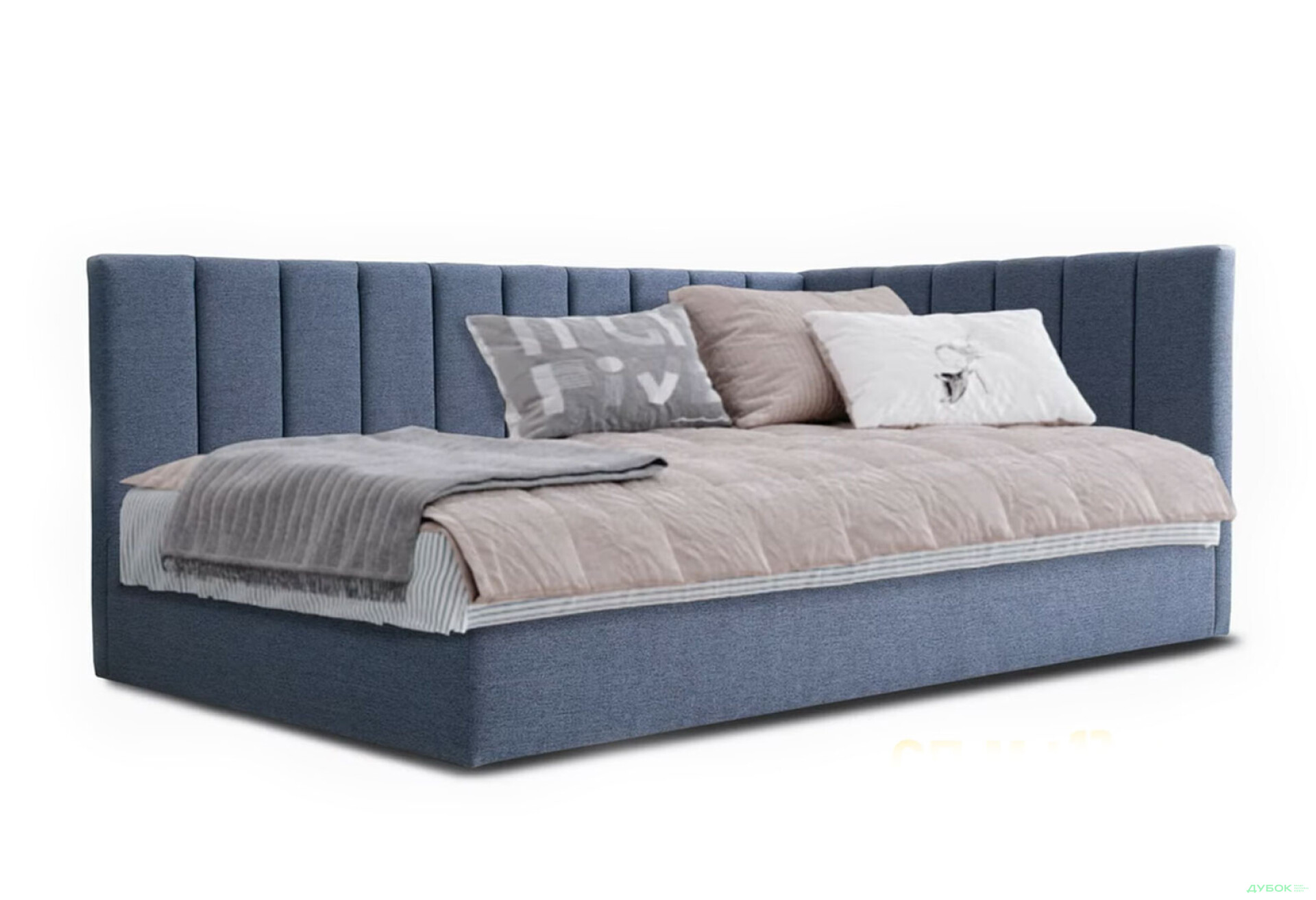 Зображення 1 - Ліжко Eurosof Софі 90х200 см з нішею та металопідйомником, синій