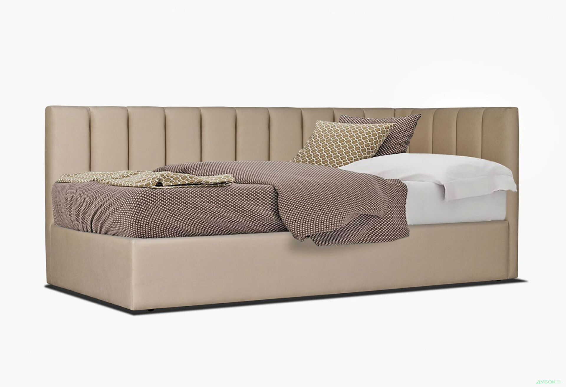 Фото 4 - Ліжко Eurosof Софі 90х200 см з нішею та металопідйомником, бежевий