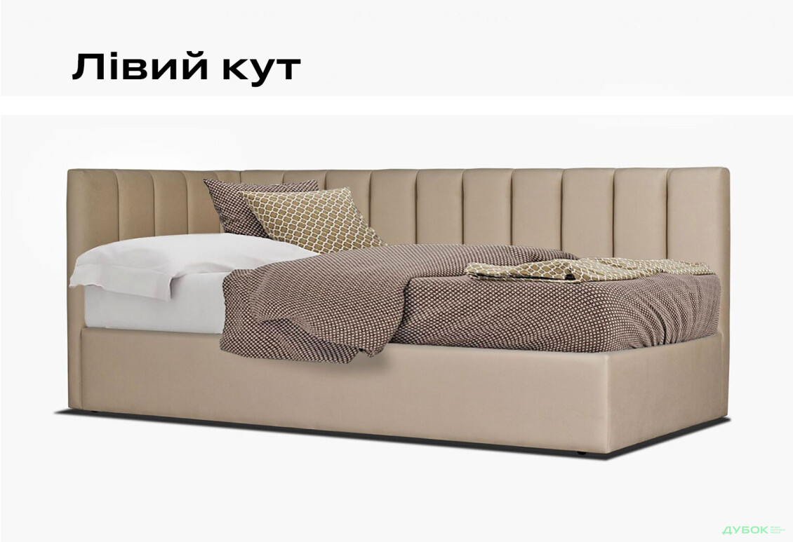 Зображення 6 - Ліжко Eurosof Софі 90х200 см з нішею та металопідйомником, бежевий