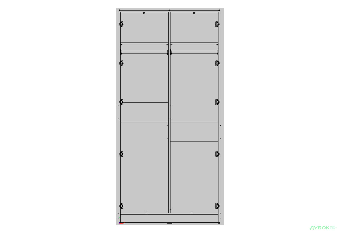 Изображение 2 - Шкаф Креденс Фениче Venus (0014) 2-дверный 100 см, белый