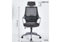 Изображение 6 - Кресло Интарсио Арон / Aron II поворотное серое / серый каркас